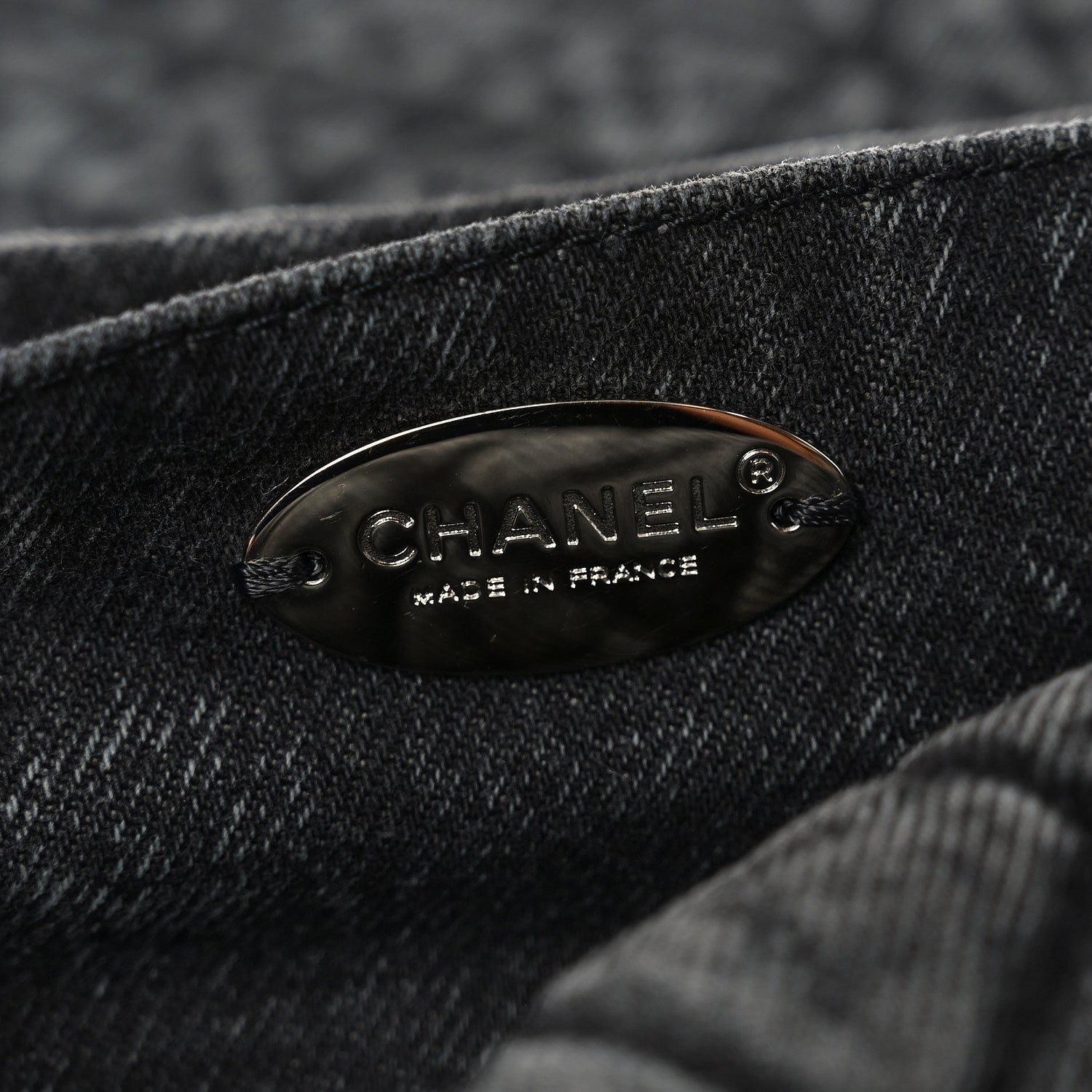 Chanel Denim Quilted Denimpression Flap Grey Black
