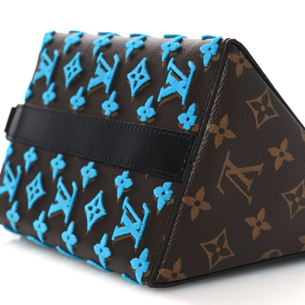 Louis Vuitton Monogram Tuffetage Triangle Messenger Turquoise
