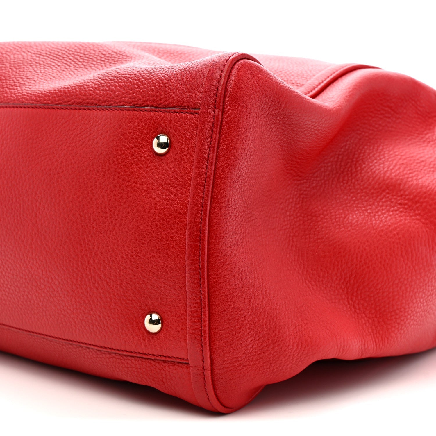 Gucci Pebbled Calfskin Large Soho Shoulder Bag Red