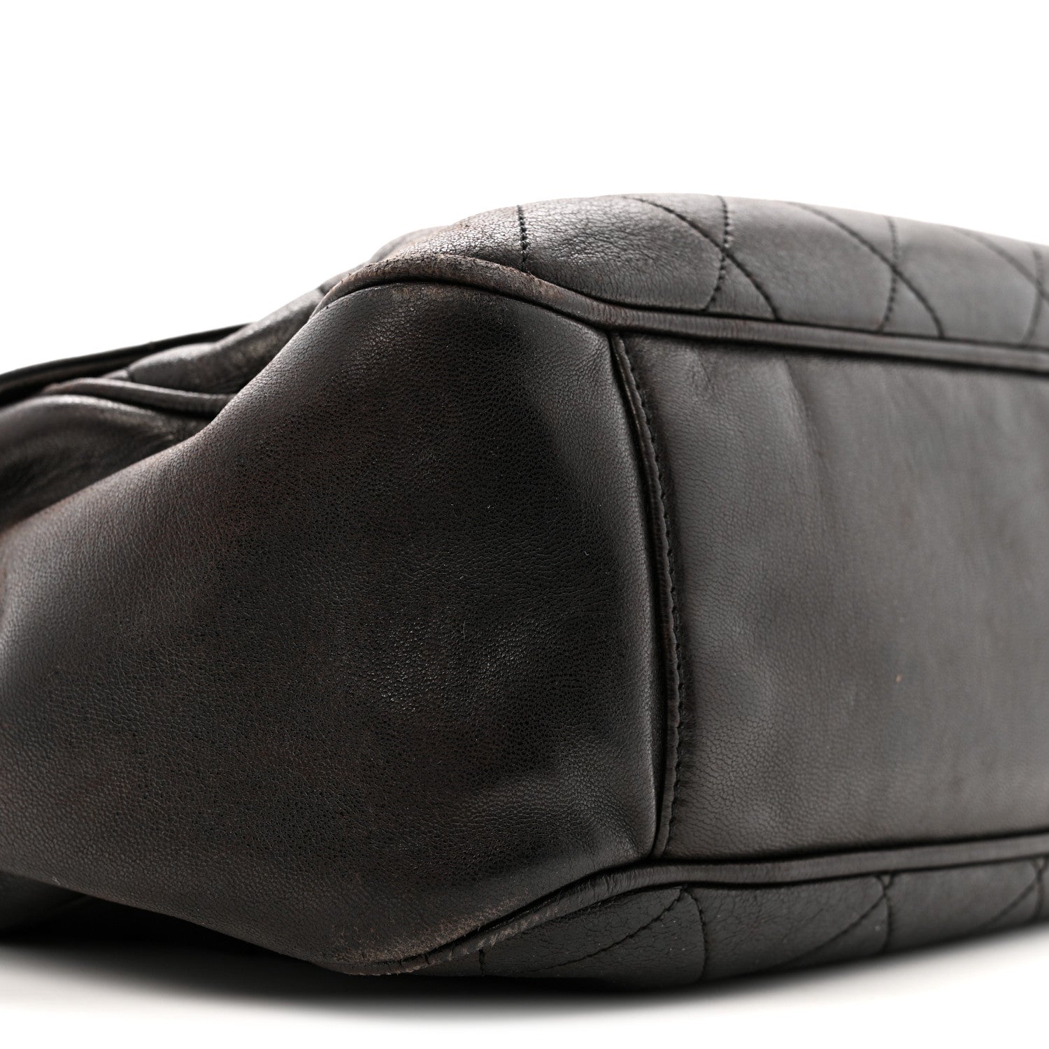 Chanel Lambskin Quilted Flap Shoulder Bag Black