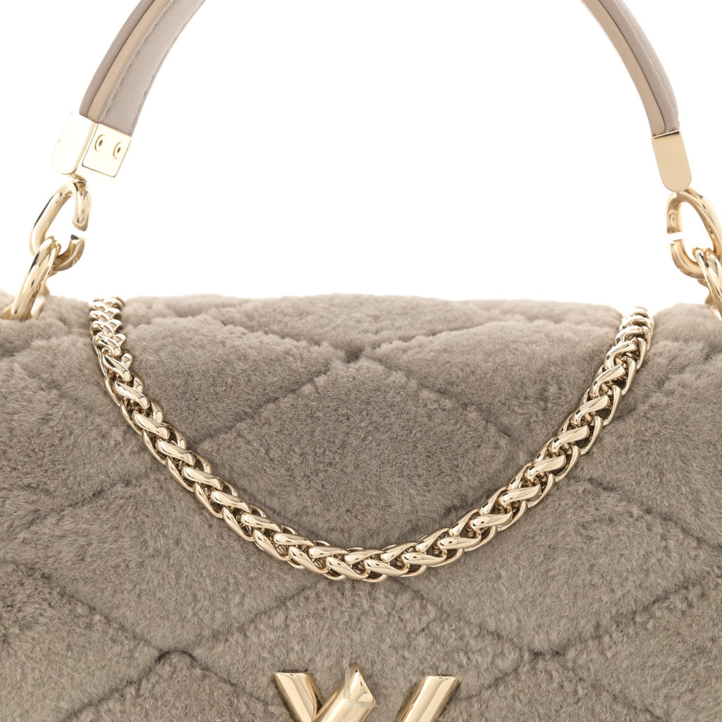 Louis Vuitton Shearling Malletage Top Handle GO-14 PM Grey
