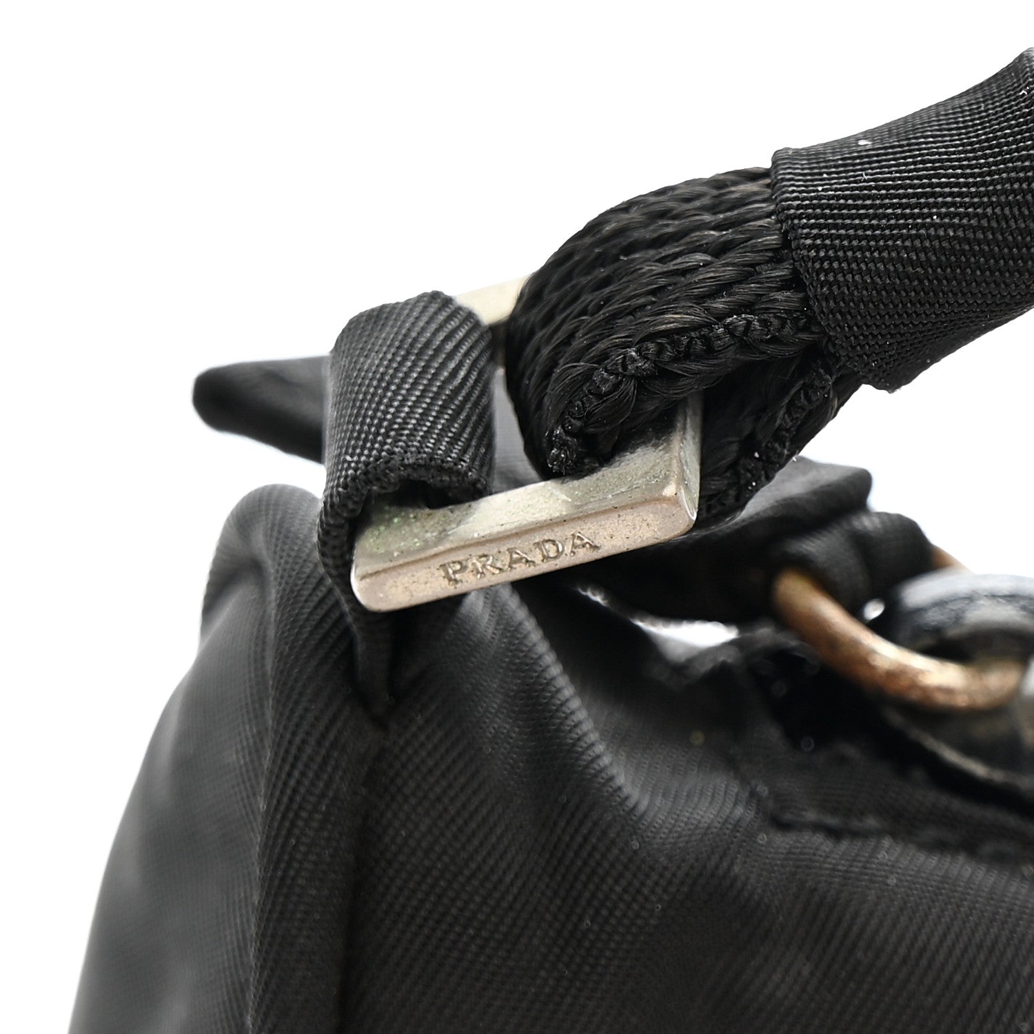 Prada Tessuto Nylon Pochette Bag Black