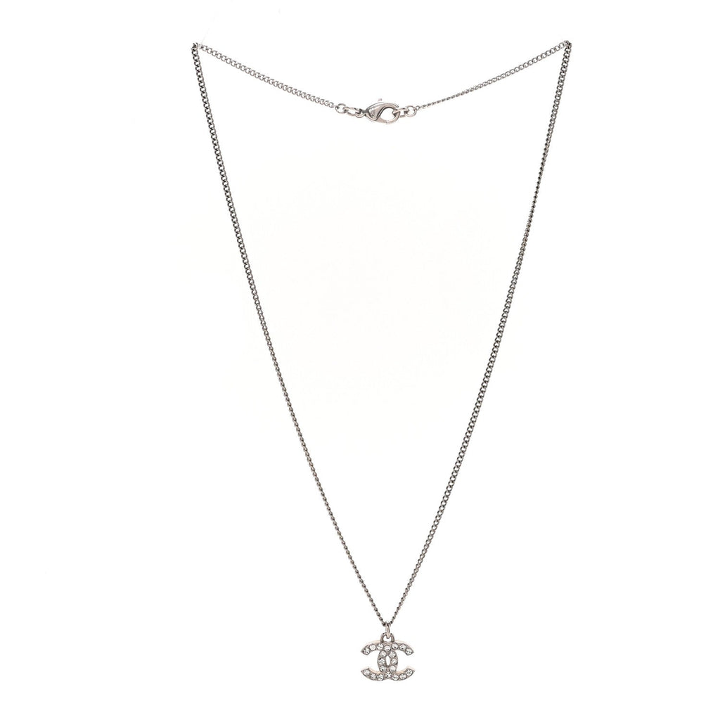Crystal Timeless CC Necklace Silver