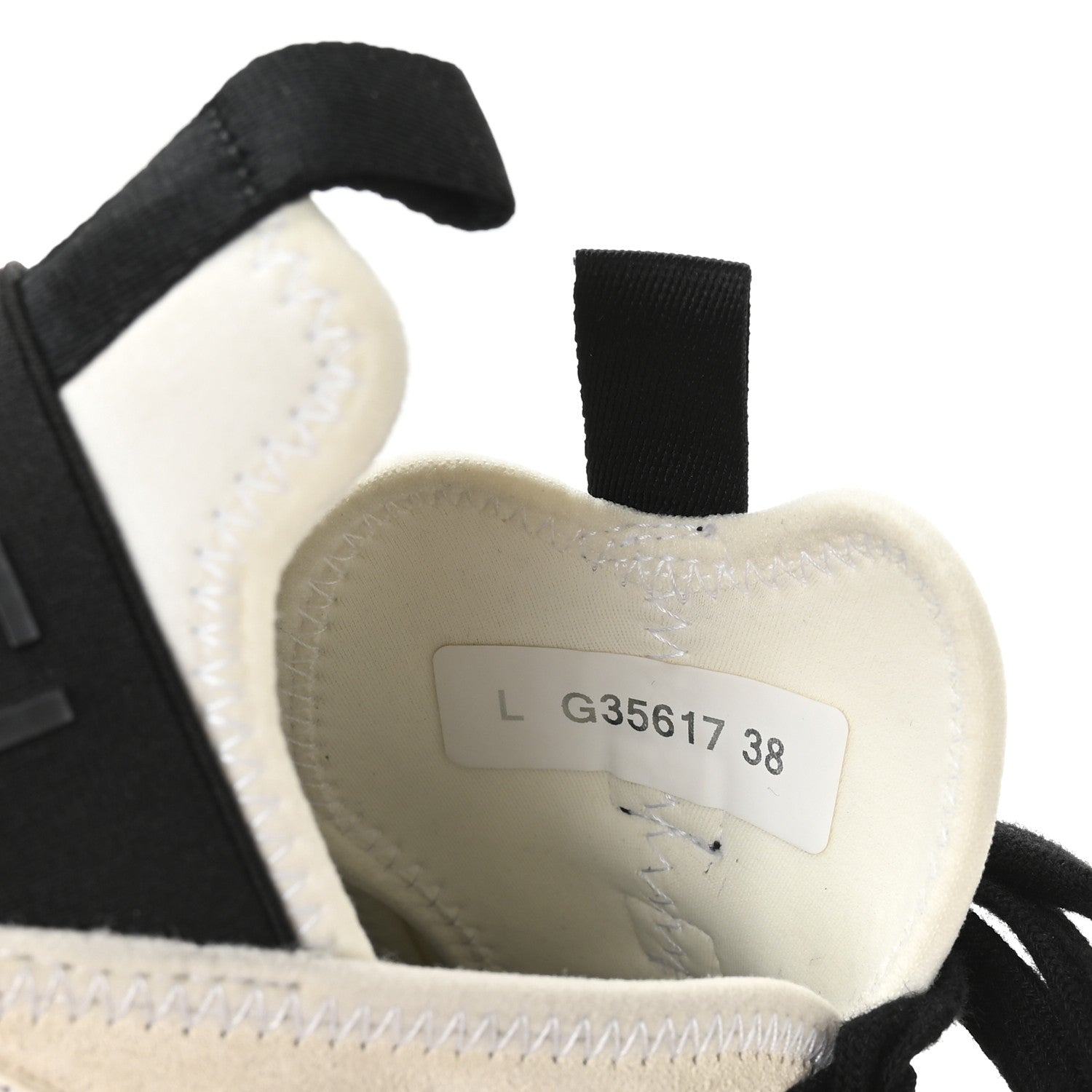 Chanel Velvet Calfskin Mixed Fibers CC Sneakers 38 Ivory Black