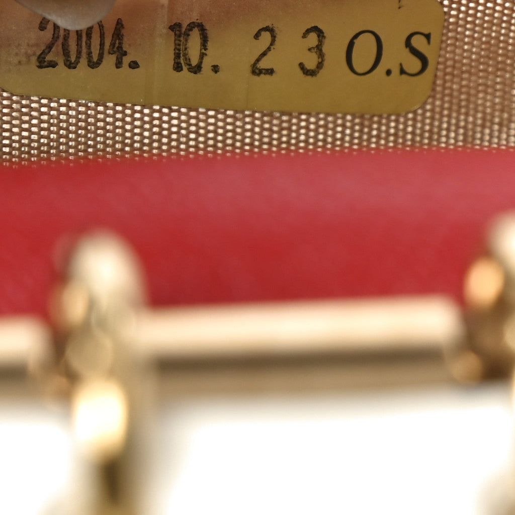 Grained Calfskin CC Button Pocket Agenda Cover Red
