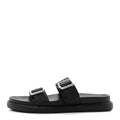 Louis Vuitton Grained Calfskin Embossed Monogram Mens Venice Mule Sandals 11 Black