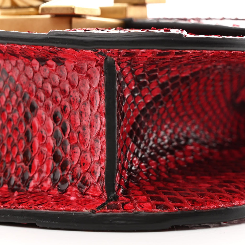 Gucci Elaphe Radiata Small Osiride Shoulder Bag Hibiscus Red