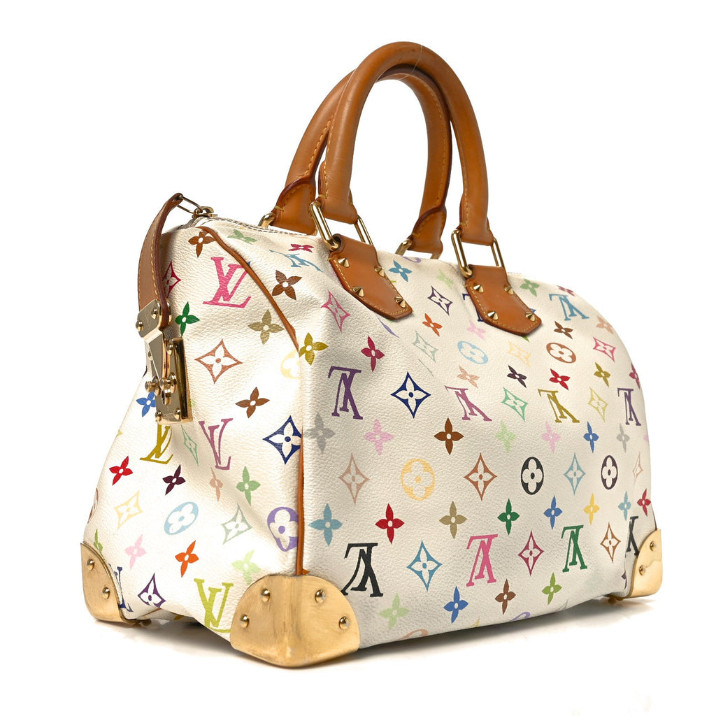 Louis Vuitton Monogram Multicolor Speedy 30 White