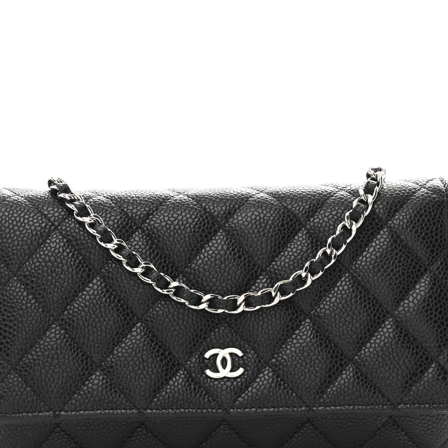 Chanel Caviar Quilted Wallet on Chain WOC Black