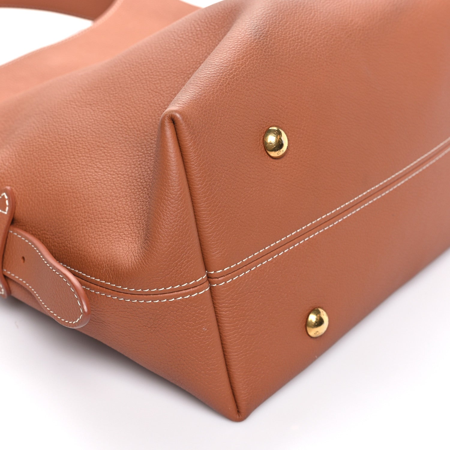 Louis Vuitton Grained Calfskin Low Key Hobo MM Cognac