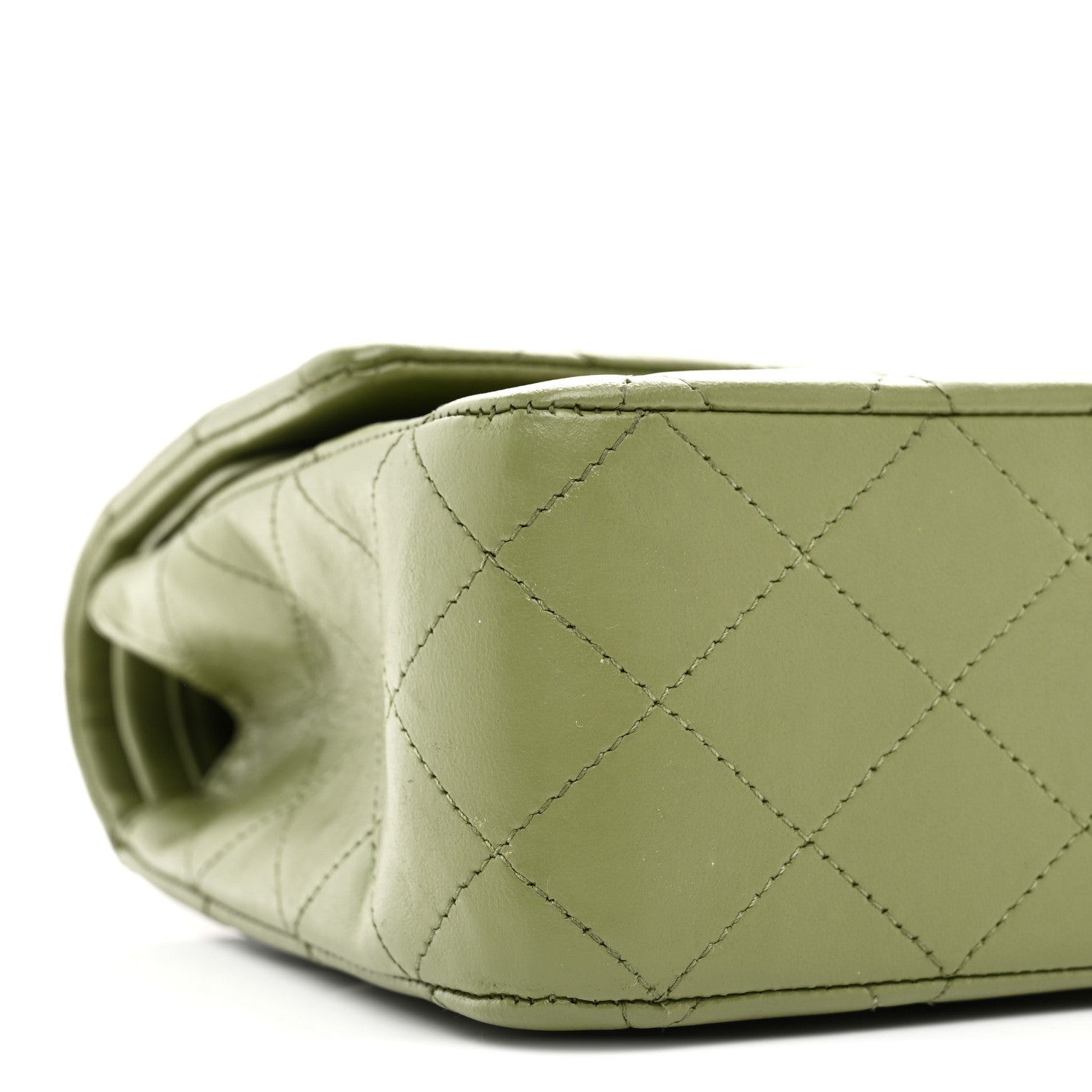 Chanel Lambskin Quilted Medium Double Flap Green