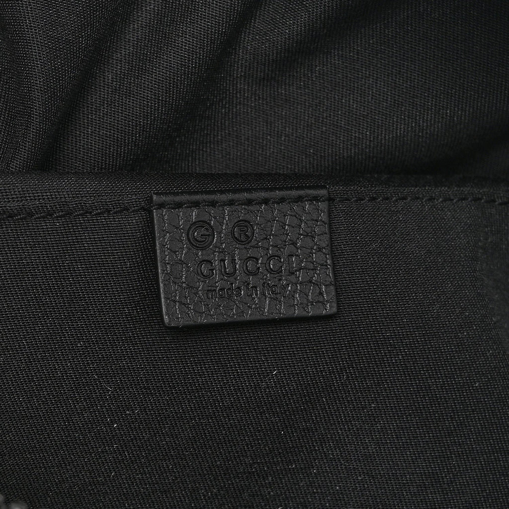 Gucci Nylon Monogram Fanny Pack Belt Bag Black