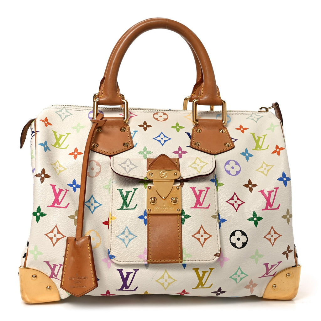 Louis Vuitton Monogram Multicolor Speedy 30 White