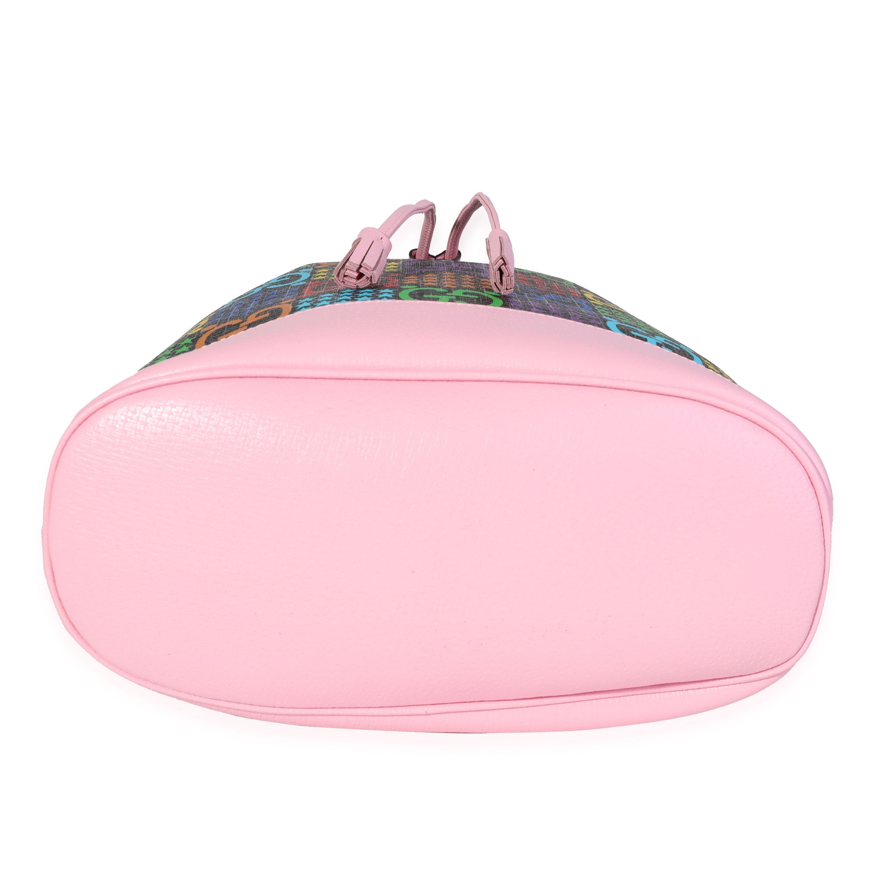 Gucci Multicolor Coated Canvas & Pink Leather Psychedelic Bucket Bag