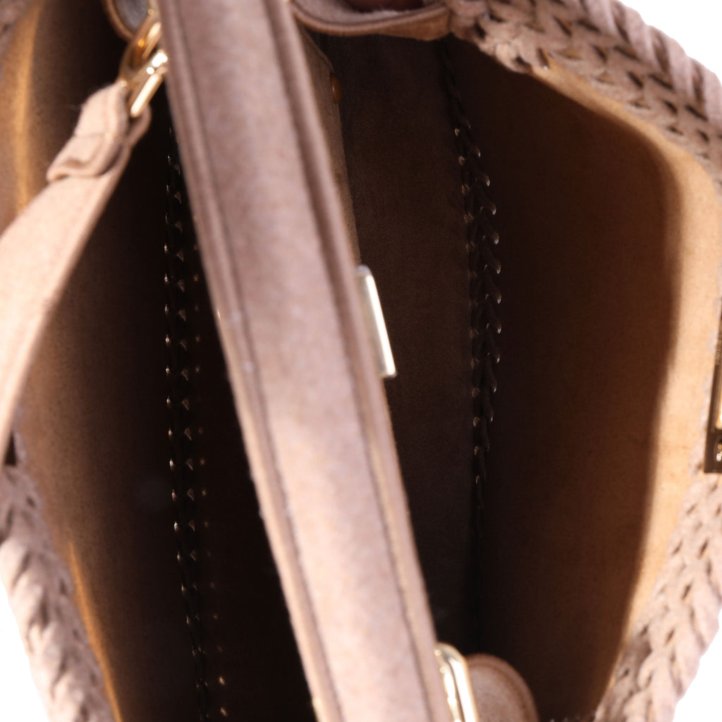 FENDI Beige Flannel Medium Peekaboo ISeeU Bag
