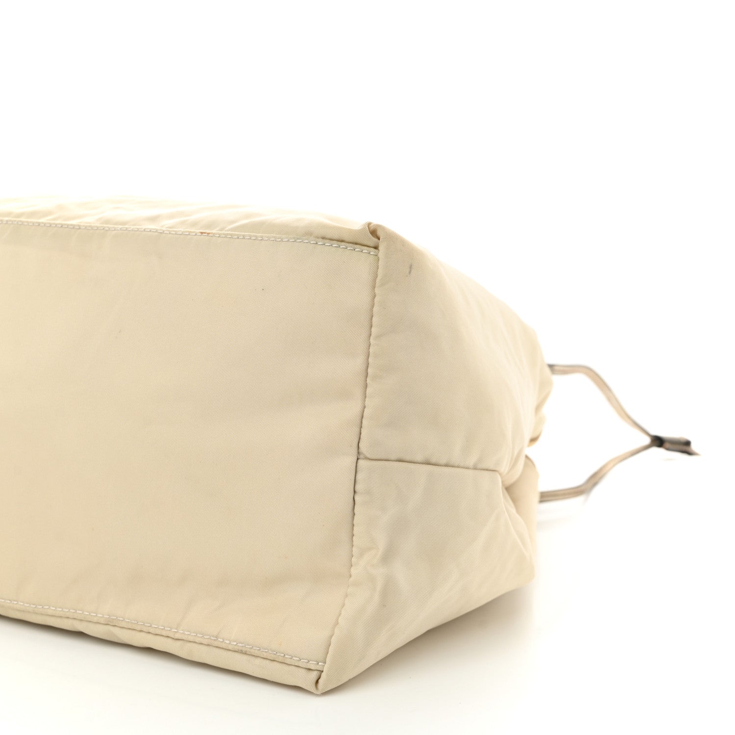 Prada Tessuto Nylon Saffiano Shopping Tote White