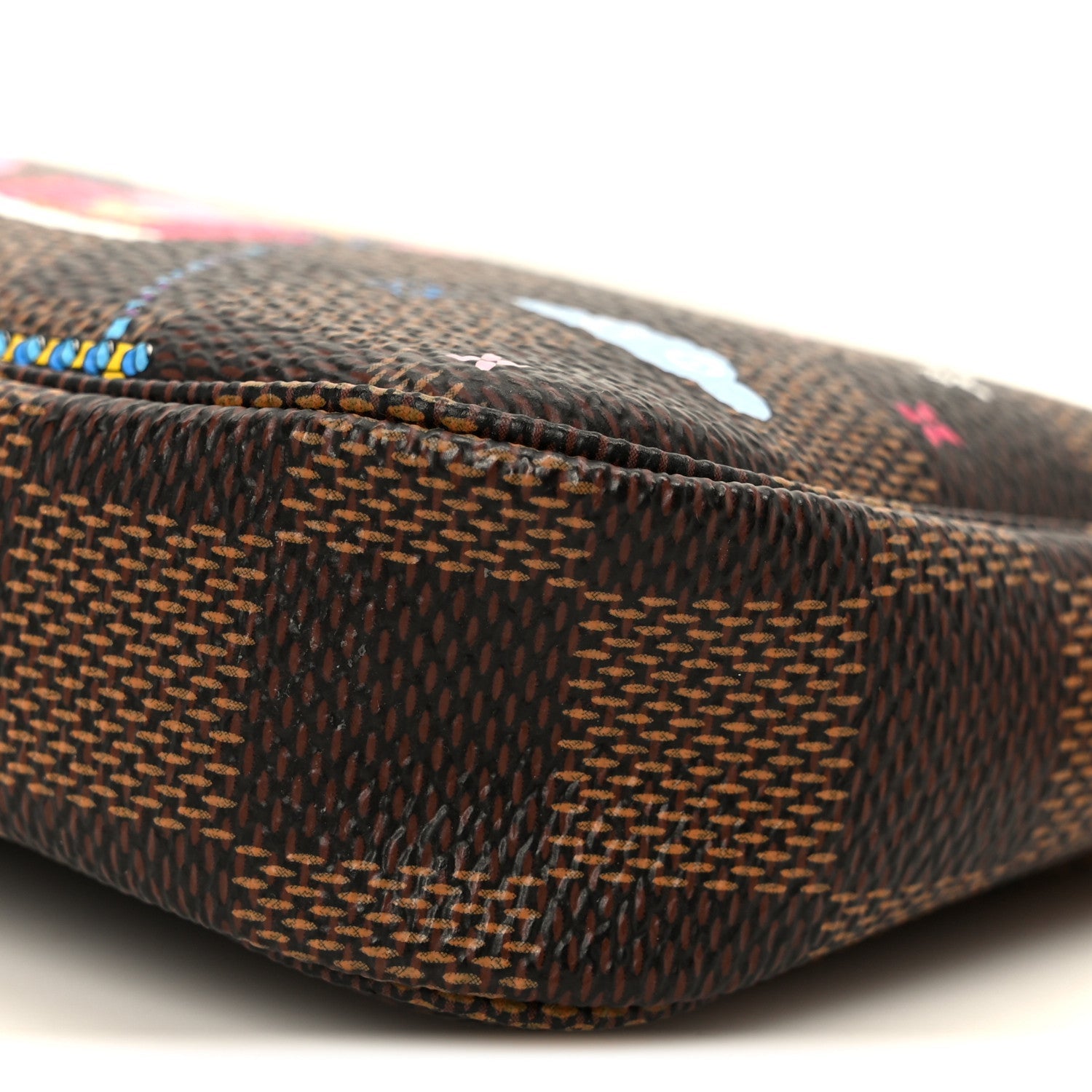Louis Vuitton Damier Ebene 2020 Christmas Animation Big Wheel Mini Pochette Accessories Rose Ballerine