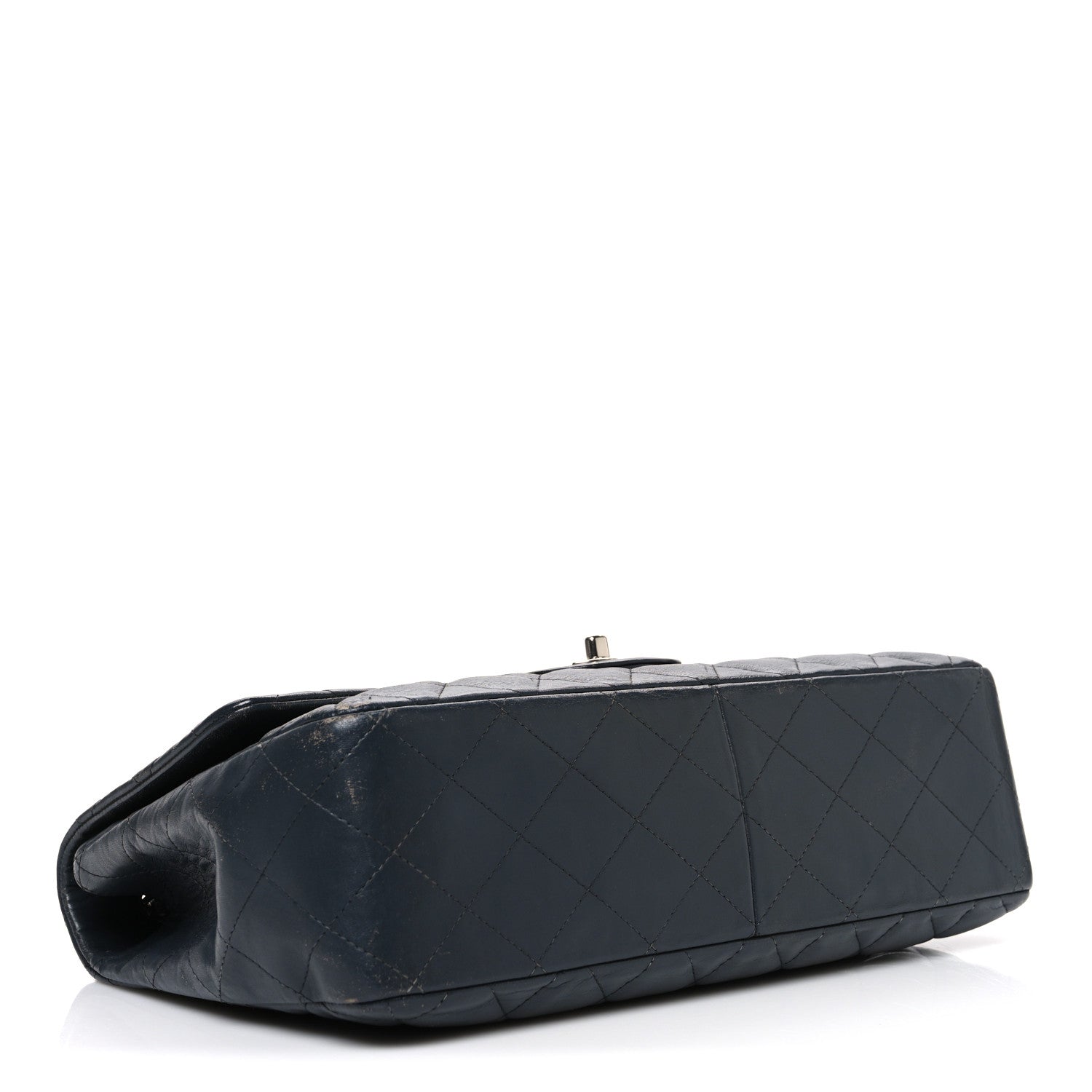 Chanel Lambskin Quilted Jumbo Single Flap Grey