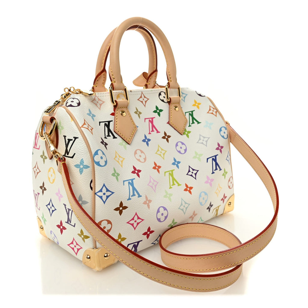 Louis Vuitton LV X TM Monogram Multicolor Speedy Bandouliere 25 White