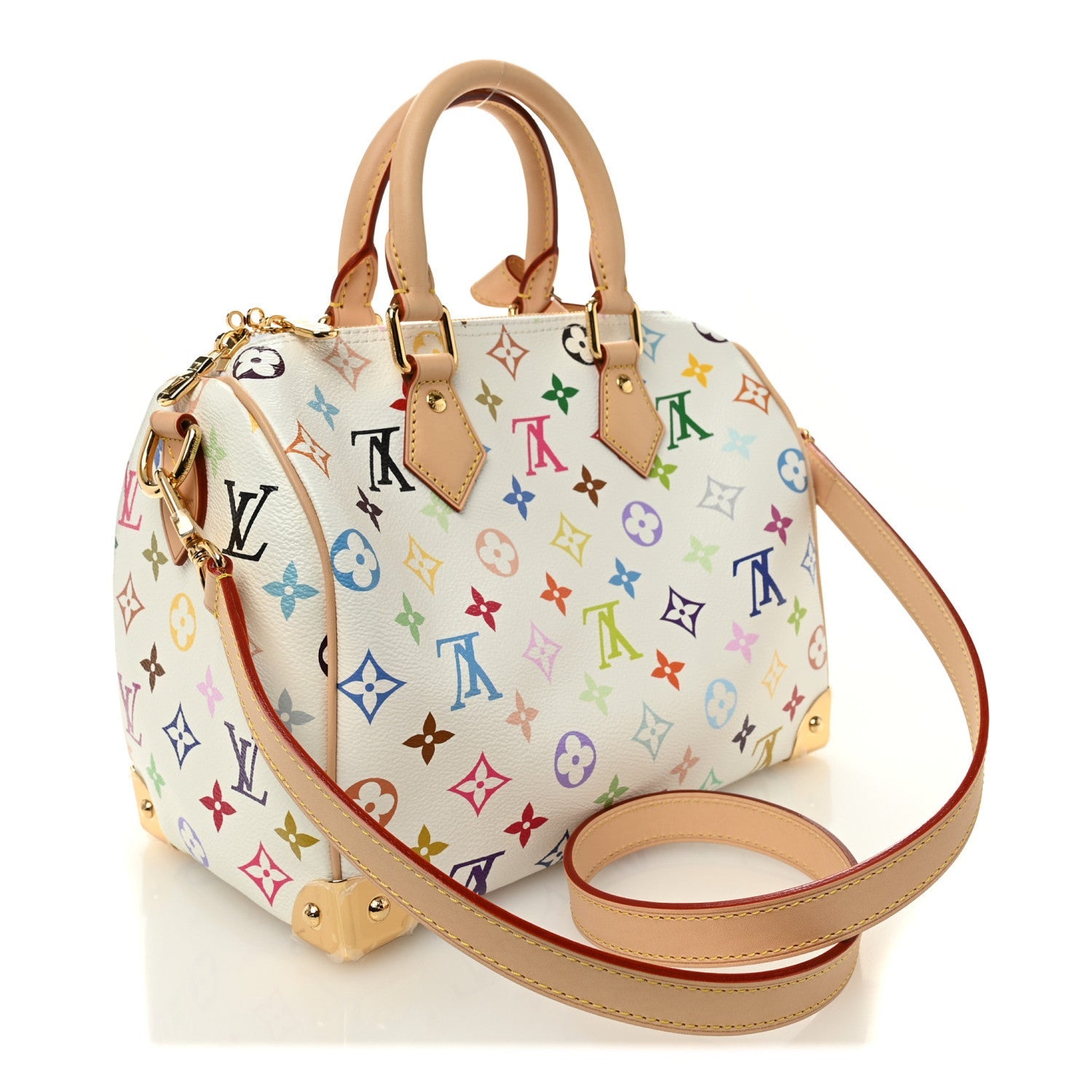 Louis Vuitton LV X TM Monogram Multicolor Speedy Bandouliere 25 White