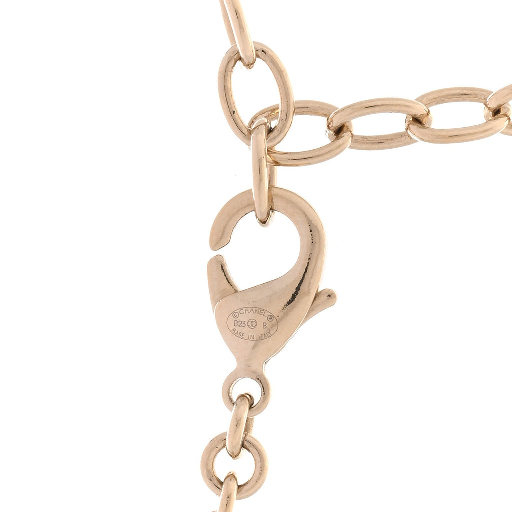 Crystal CC Twist Short Necklace Gold