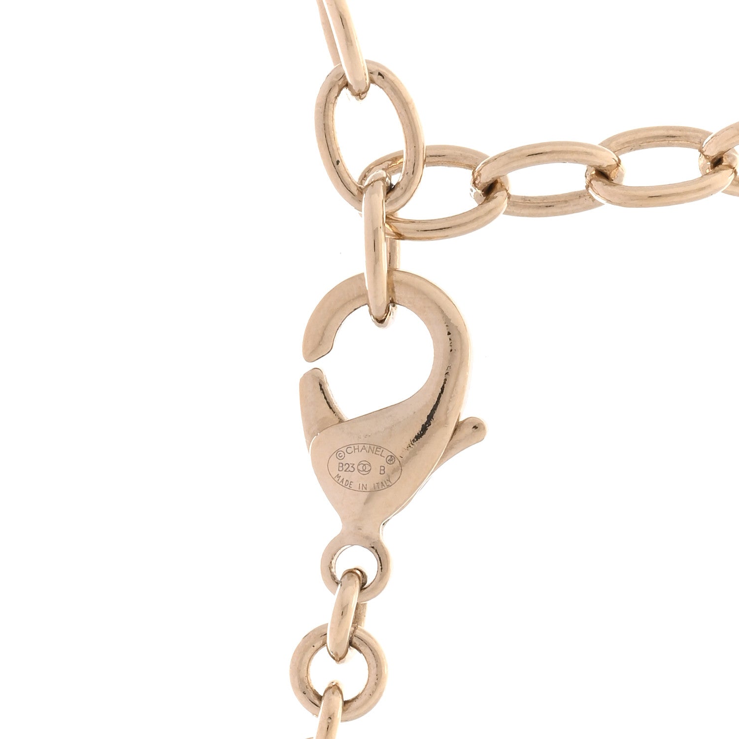 Crystal CC Twist Short Necklace Gold