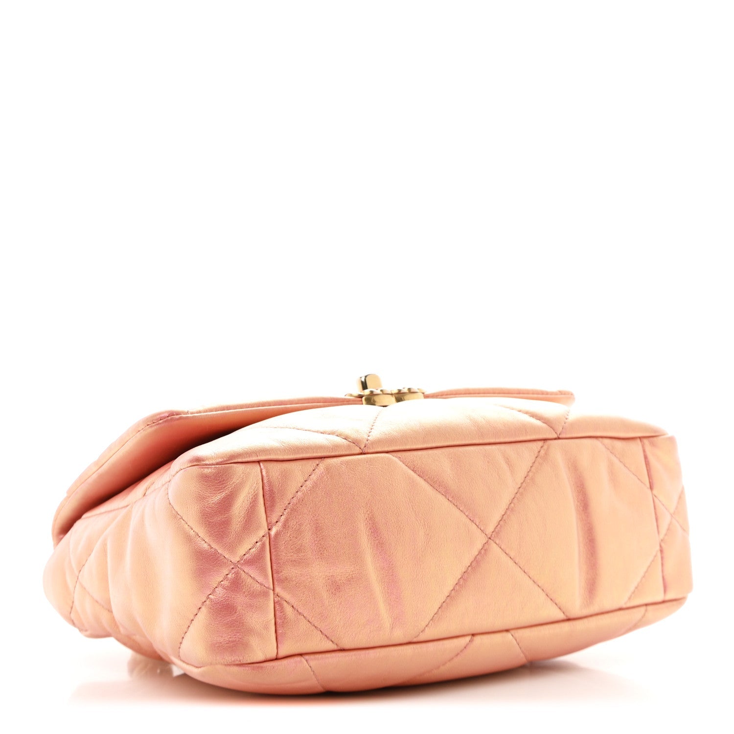 Chanel Iridescent Calfskin Quilted Medium Chanel 19 Flap Pink