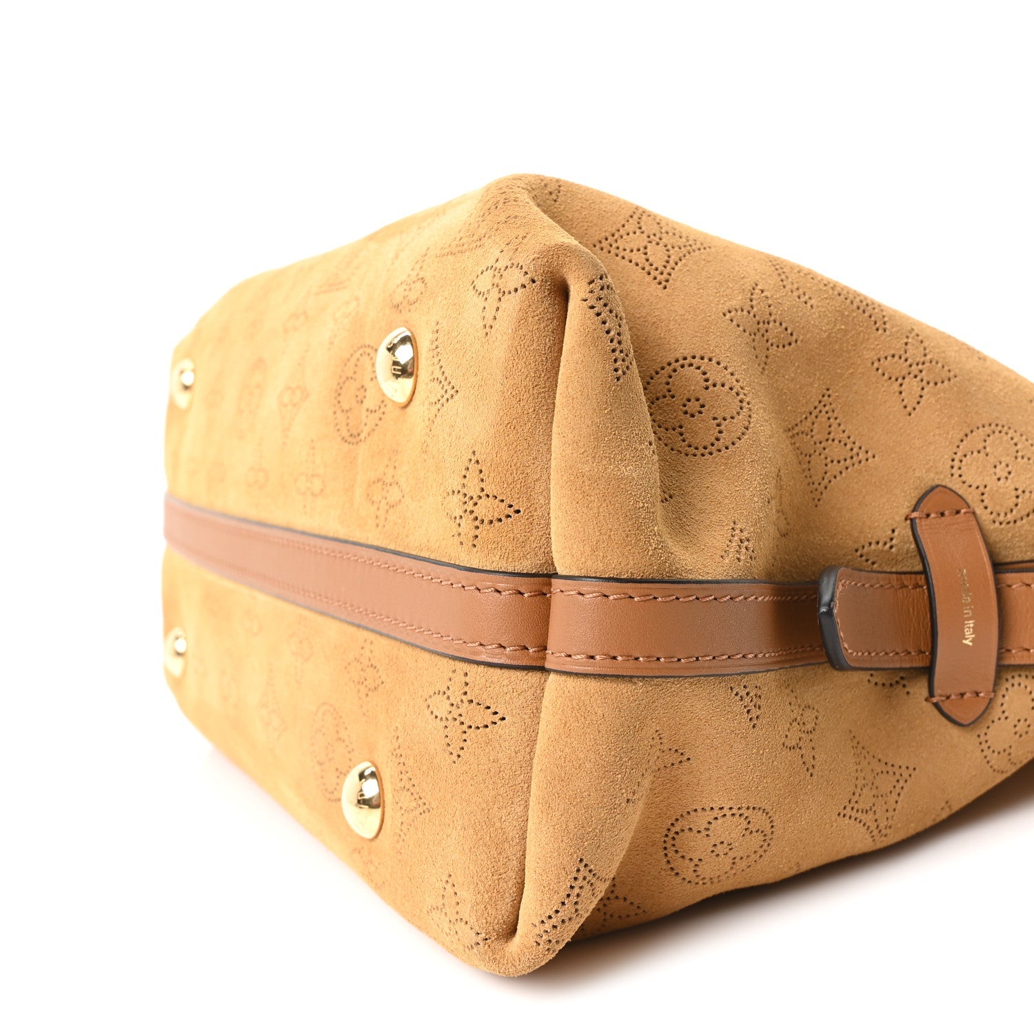 Louis Vuitton Suede Mahina CarryAll PM Beige