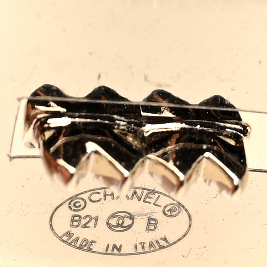 Metal Enamel Logo Hair Clip Gold