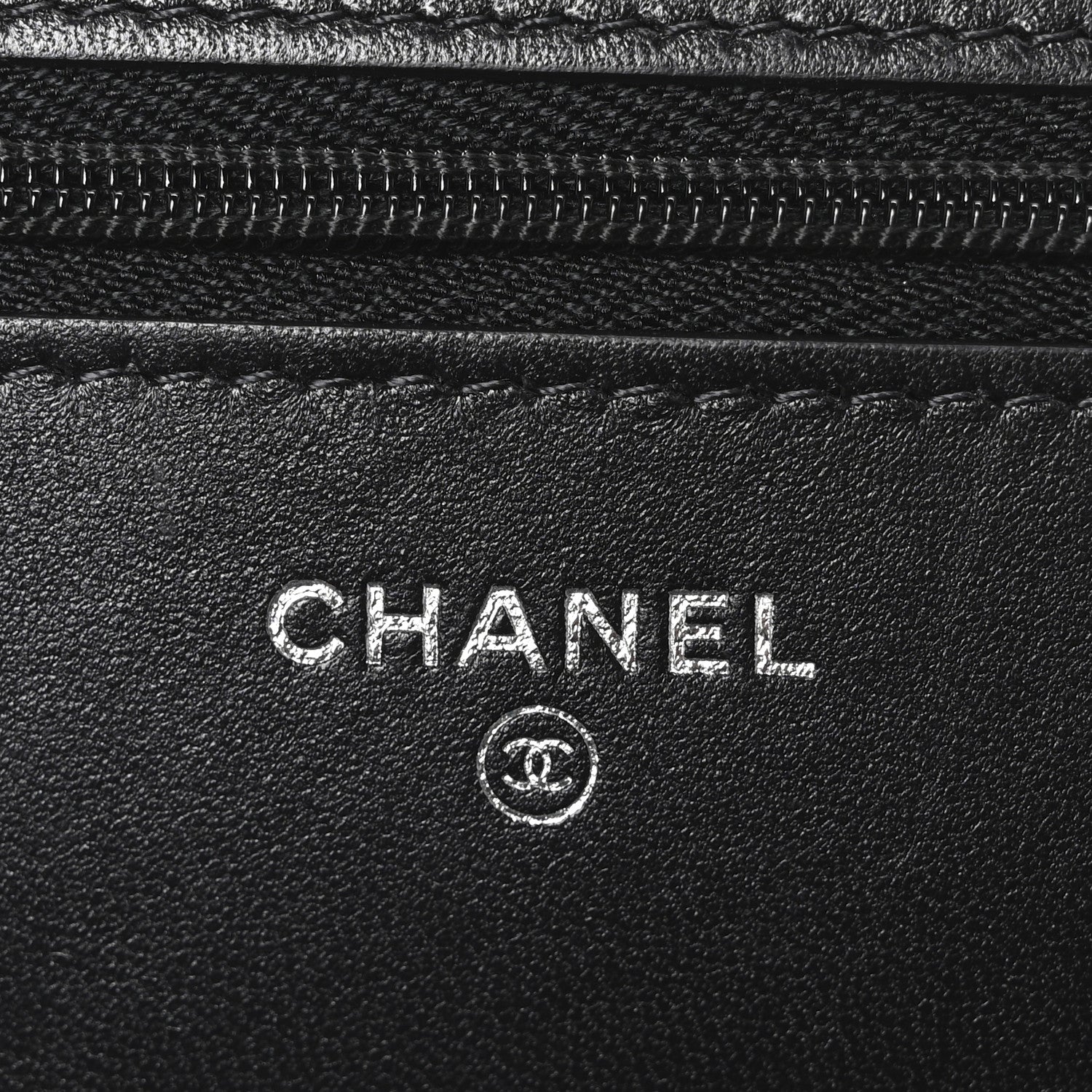 Chanel Lambskin Quilted Wallet On Chain WOC Black
