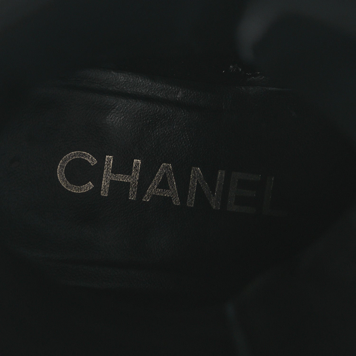 Chanel Shiny Calfskin Patent Quilted Chain Lace Up Combat Long Boots 37 Black