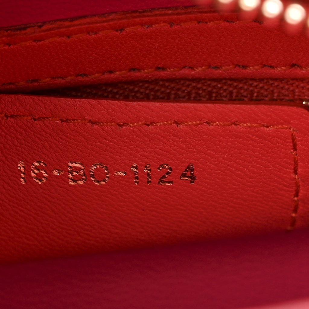 Christian Dior Lambskin Cannage Medium Bi-Color Lady Dior Orange Fuchsia