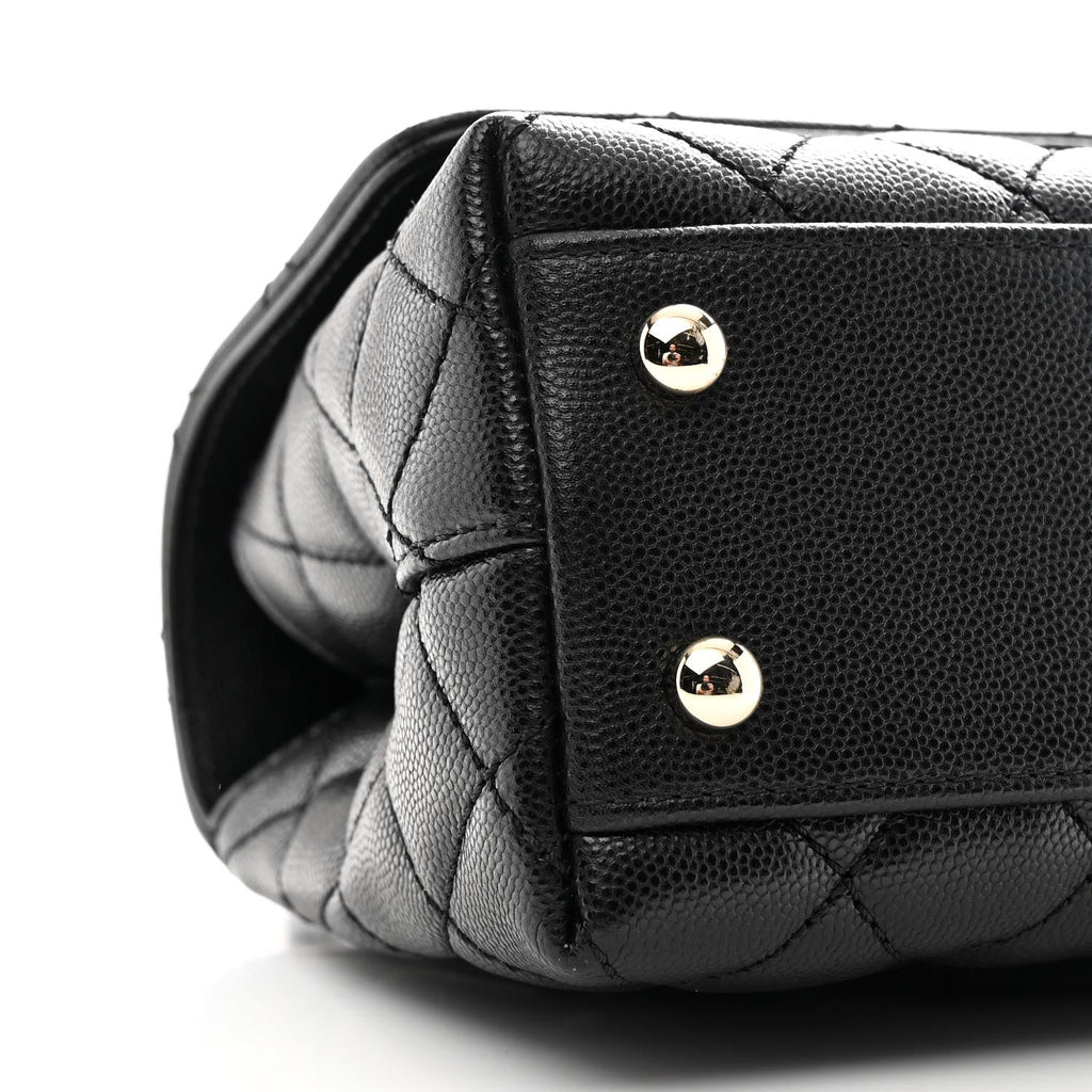 Chanel Caviar Quilted Mini Coco Handle Flap Black