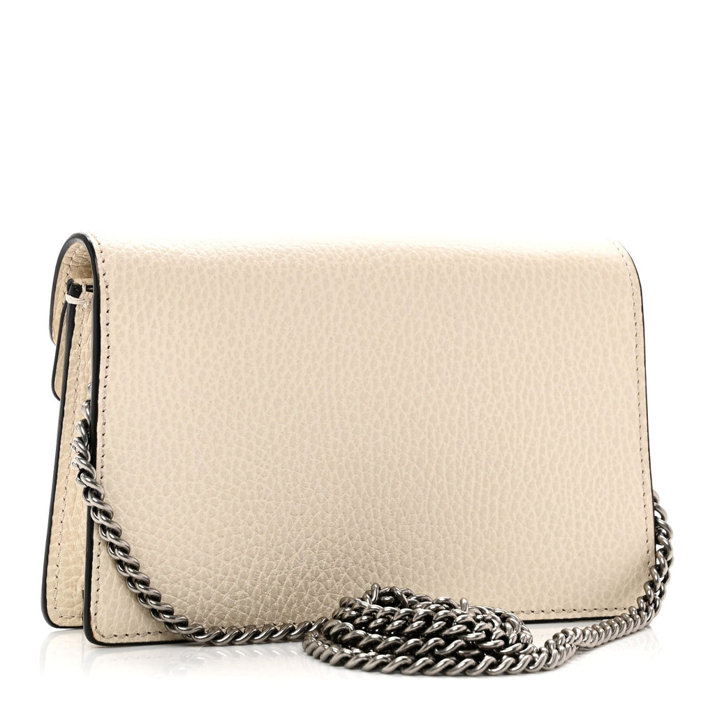 Gucci Dollar Calfskin Crystal Super Mini Dionysus Shoulder Bag Mystic White Black Diamond