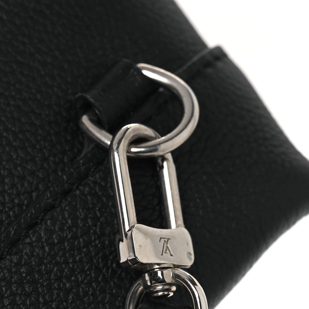 Louis Vuitton Calfskin Lockme Mini Backpack Black
