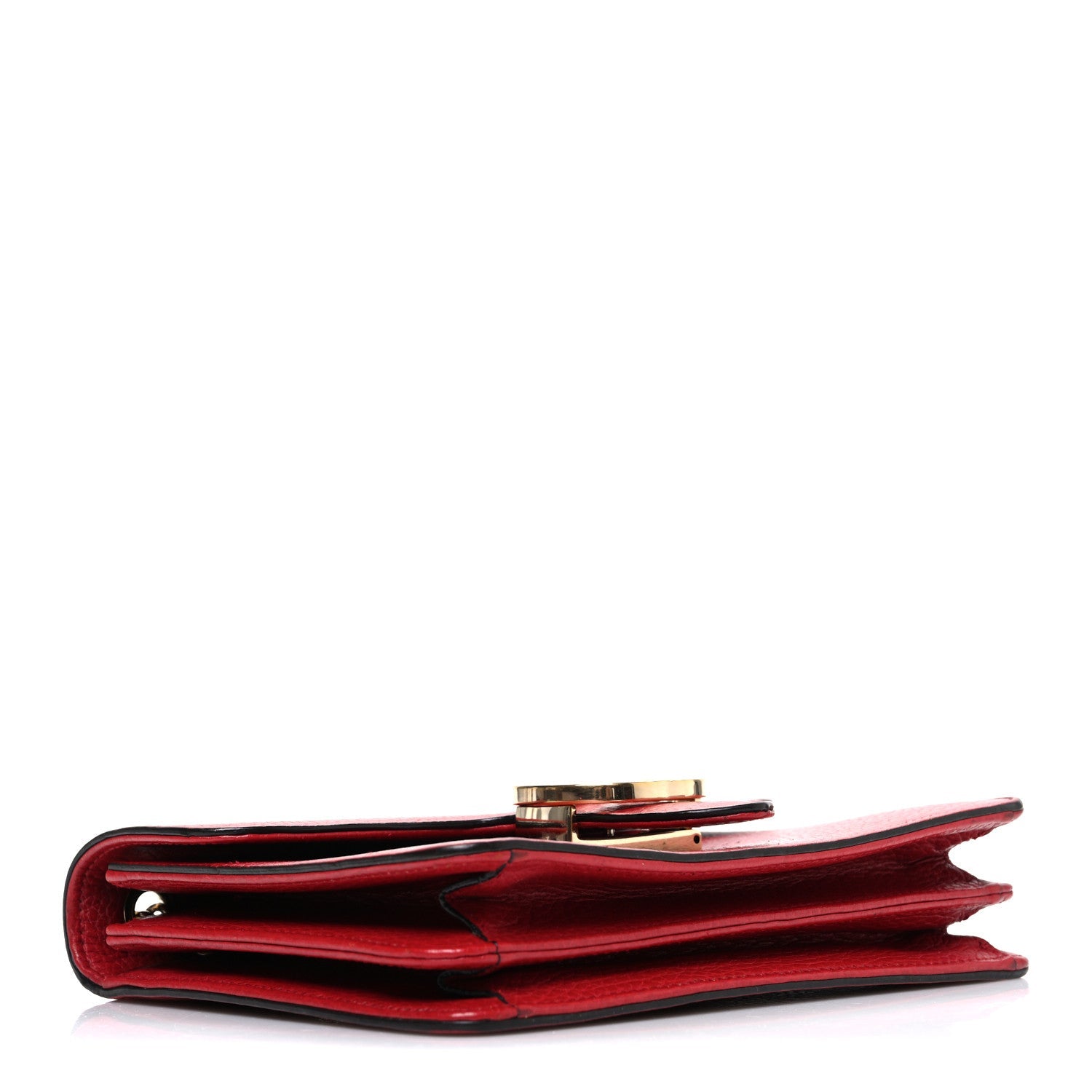 Gucci Dollar Calfskin Small Interlocking G Shoulder Bag Red