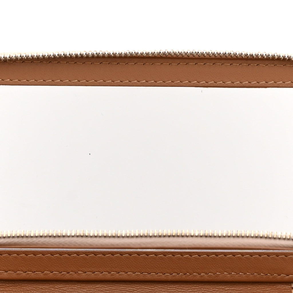 Chanel Lambskin Quilted Small Top Handle Vanity Case With Chain Beige