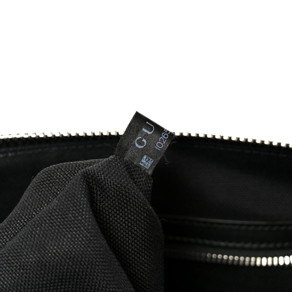Gucci Soft GG Supreme Monogram Appia Calfskin Web East West Messenger Bag Black Grey