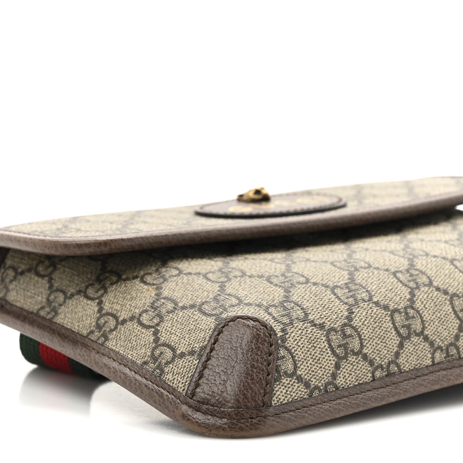 Gucci GG Supreme Monogram Neo Vintage Web Belt Bag Brown
