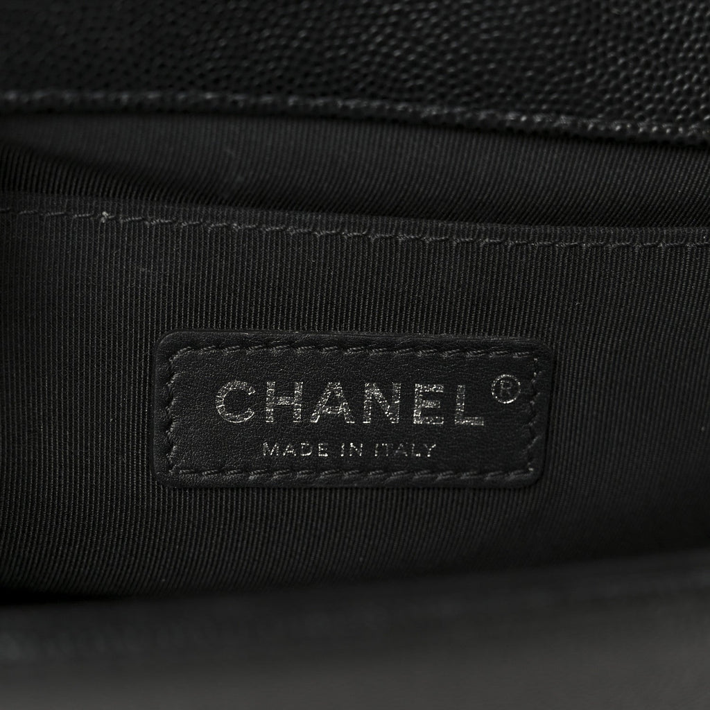 Chanel Caviar Quilted Medium Boy Flap Black