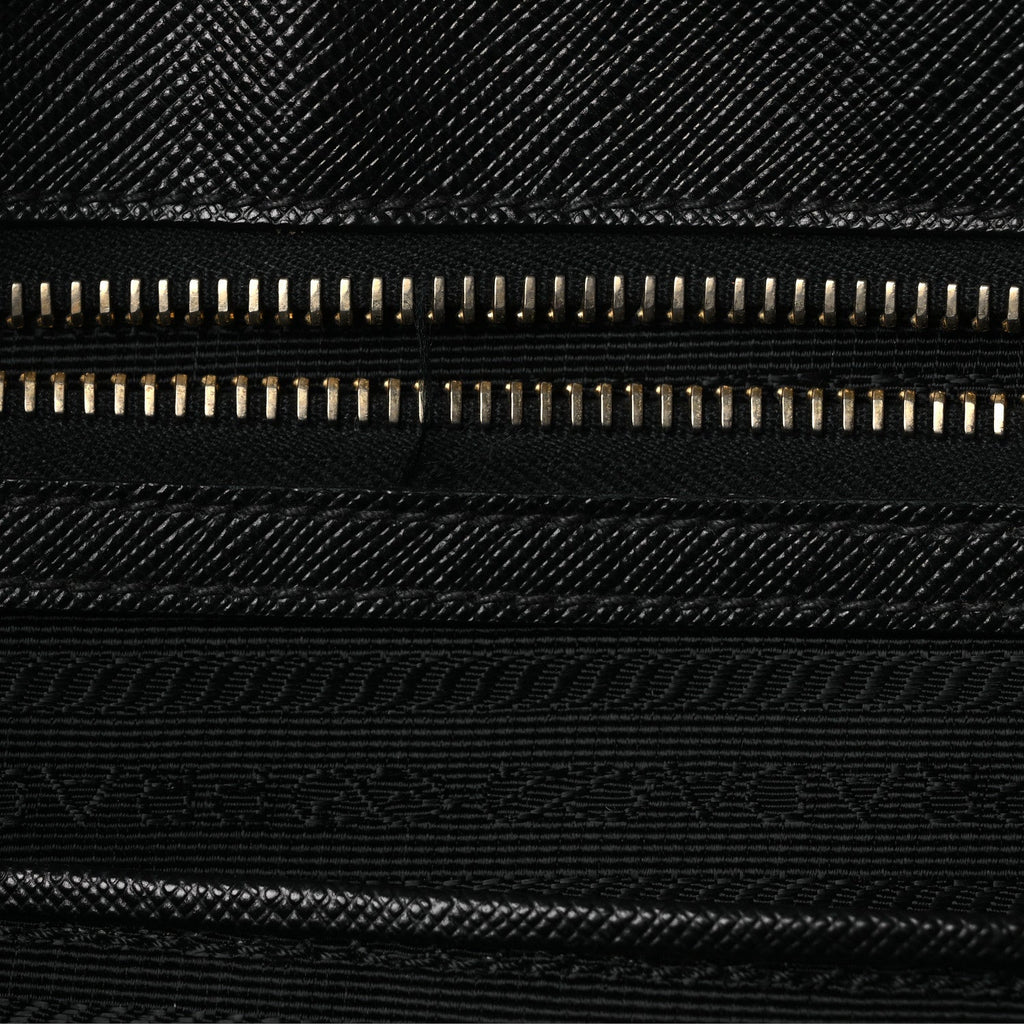 Prada Saffiano Large Galleria Double Zip Tote Black