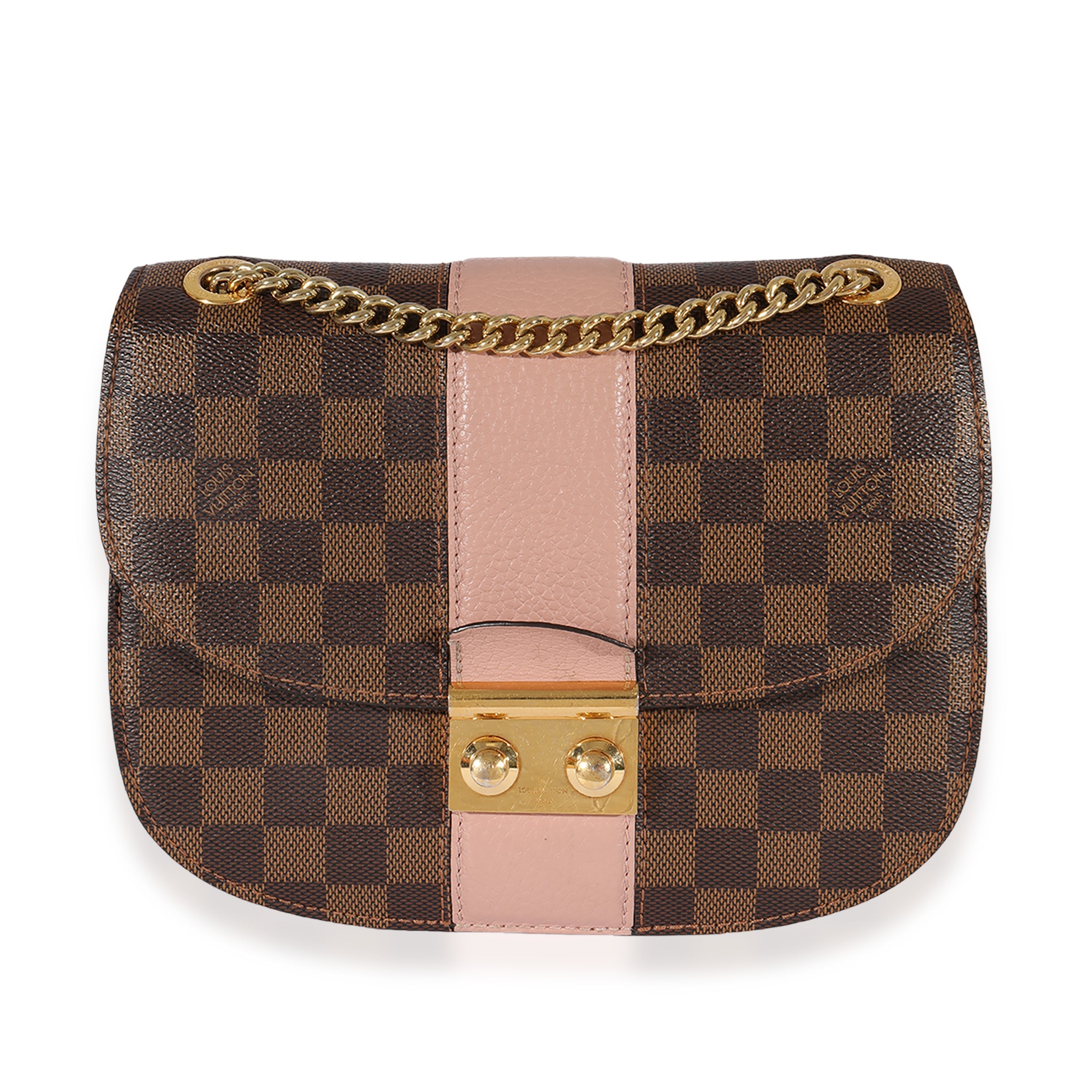 Louis Vuitton Damier Ebene & Magnolia Cuir Taurillon Wight Shoulder Bag