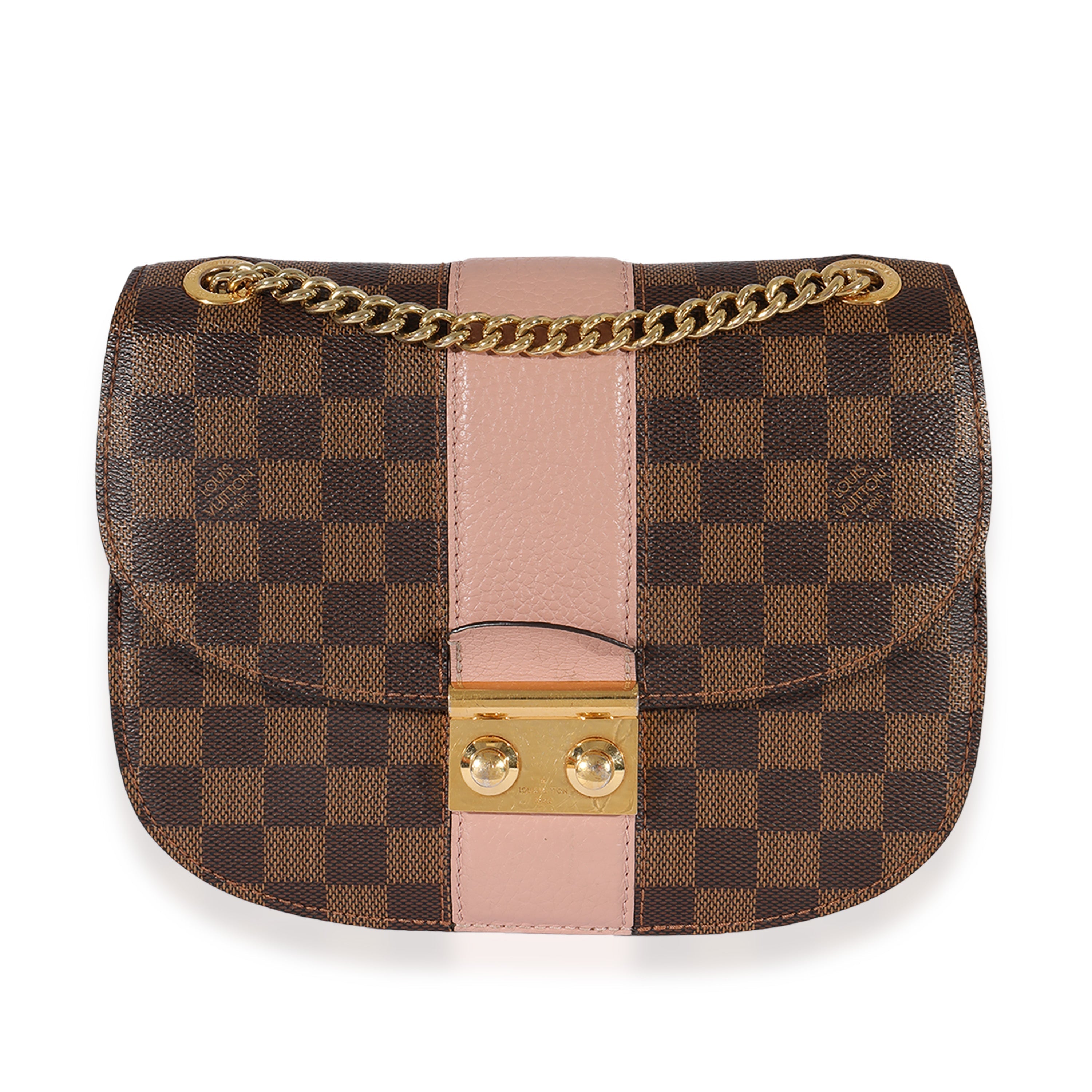 Louis Vuitton Damier Ebene & Magnolia Cuir Taurillon Wight Shoulder Bag