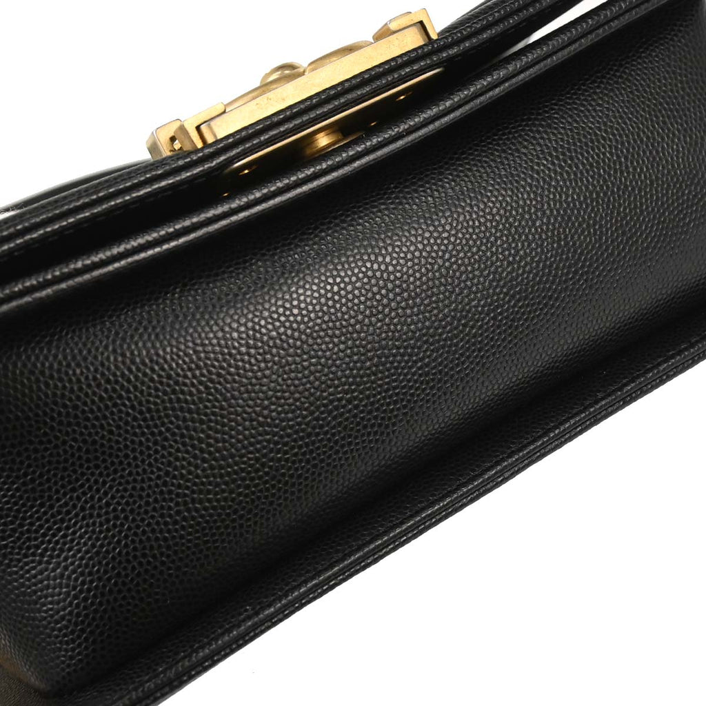 Boy Chanel 2019 Black Caviar Skin Small Chain Shoulder Bag