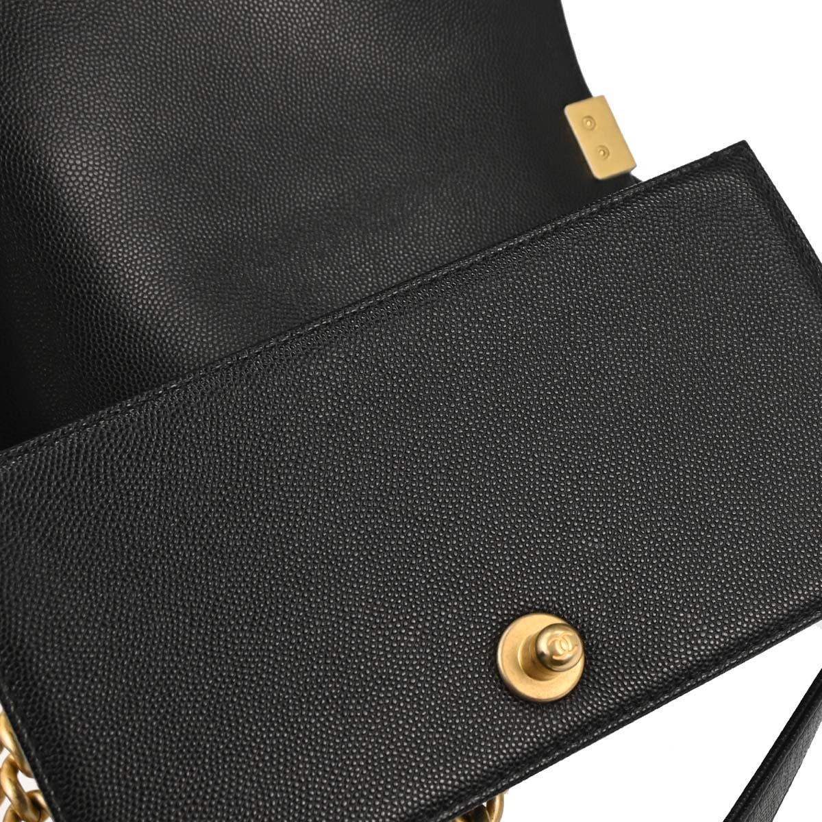Boy Chanel 2019 Black Caviar Skin Small Chain Shoulder Bag