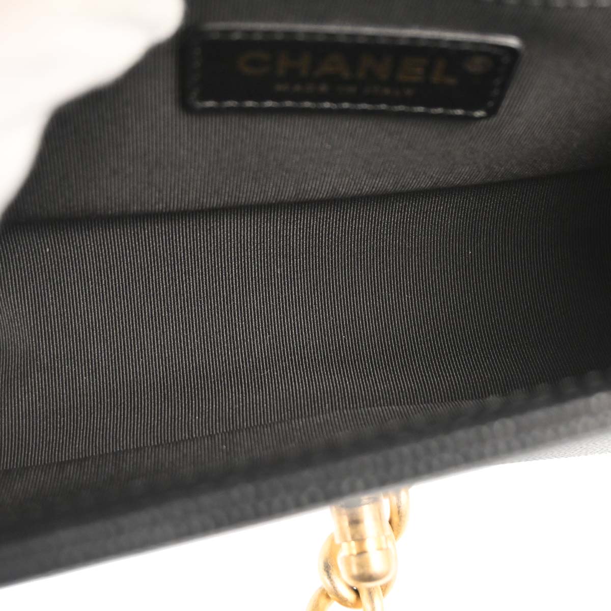 Boy Chanel 2019 Black Caviar Skin Small Chain Shoulder Bag
