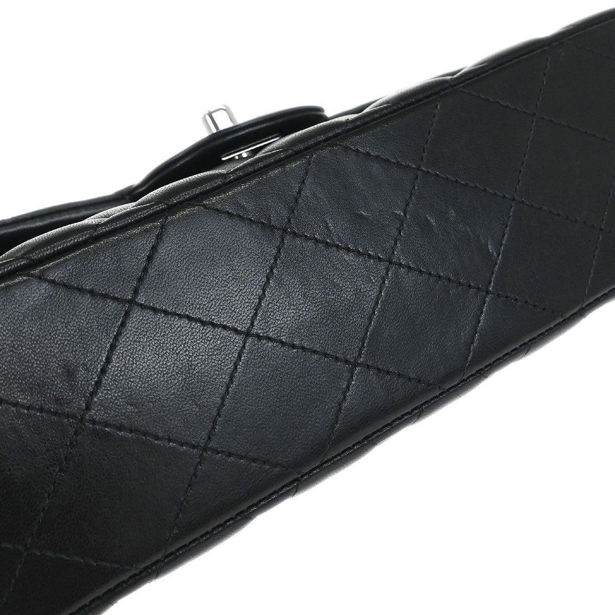 Chanel 2012 Black Lambskin Small Classic Double Flap Shoulder Bag