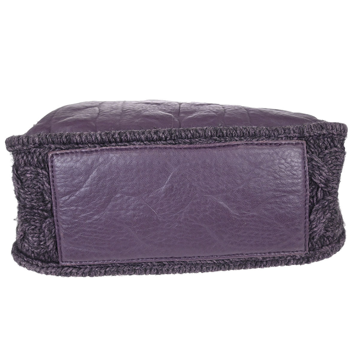 Chanel 2013-2014 Purple Lambskin Knit Tote Handbag