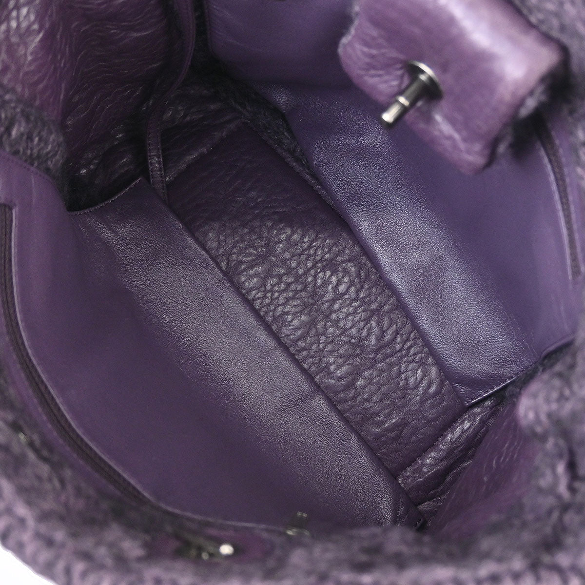 Chanel 2013-2014 Purple Lambskin Knit Tote Handbag
