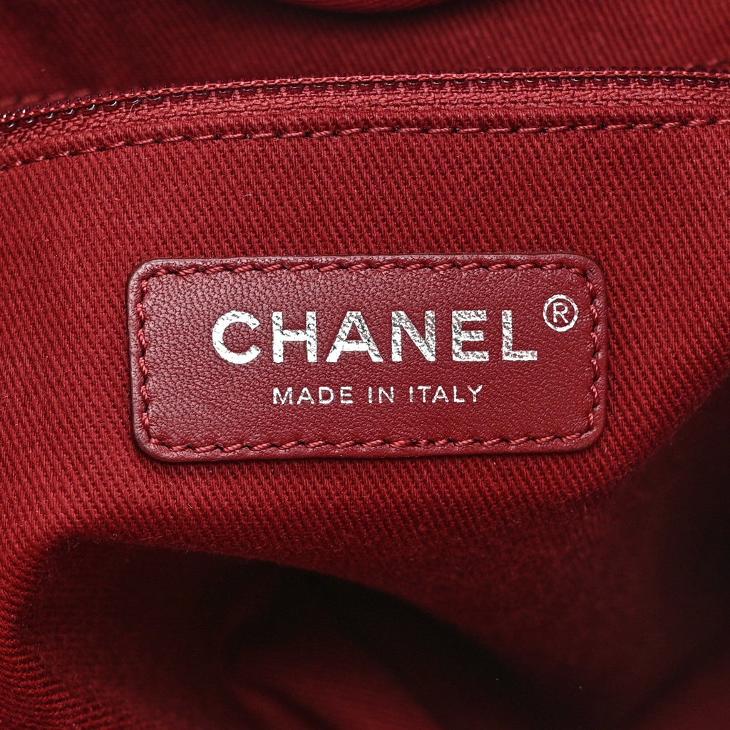 Chanel Canvas Mini Deauville Tote Red